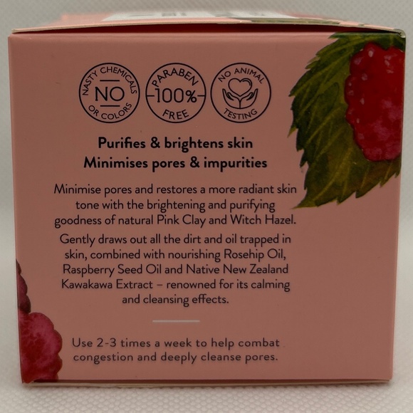 🍀 Rata & Co. 🍀 Pink Clay Face Mask Pore Purifying NEW Zealand Beauty 🍀26 - Picture 3 of 4